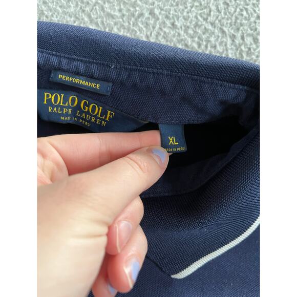Polo Golf Ralph Lauren Shirt XL Pony Logo Short Sleeve Oakmont Active Prep Navy - Picture 6 of 13